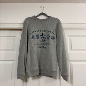 Disneyland Paris Gray Crewneck Sweater